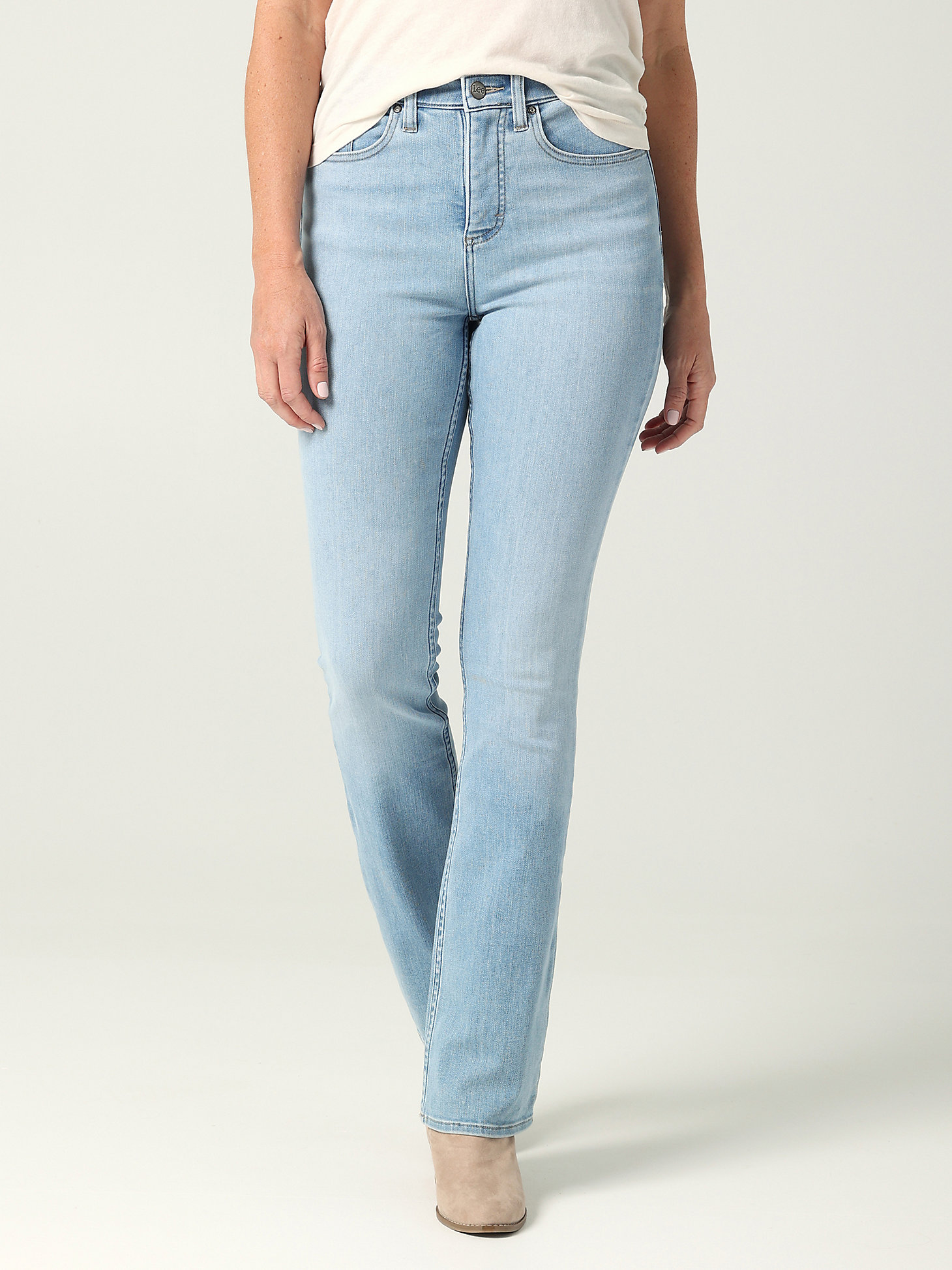 Women's Ultra Lux High Rise Bootcut Jean in Working Light main view