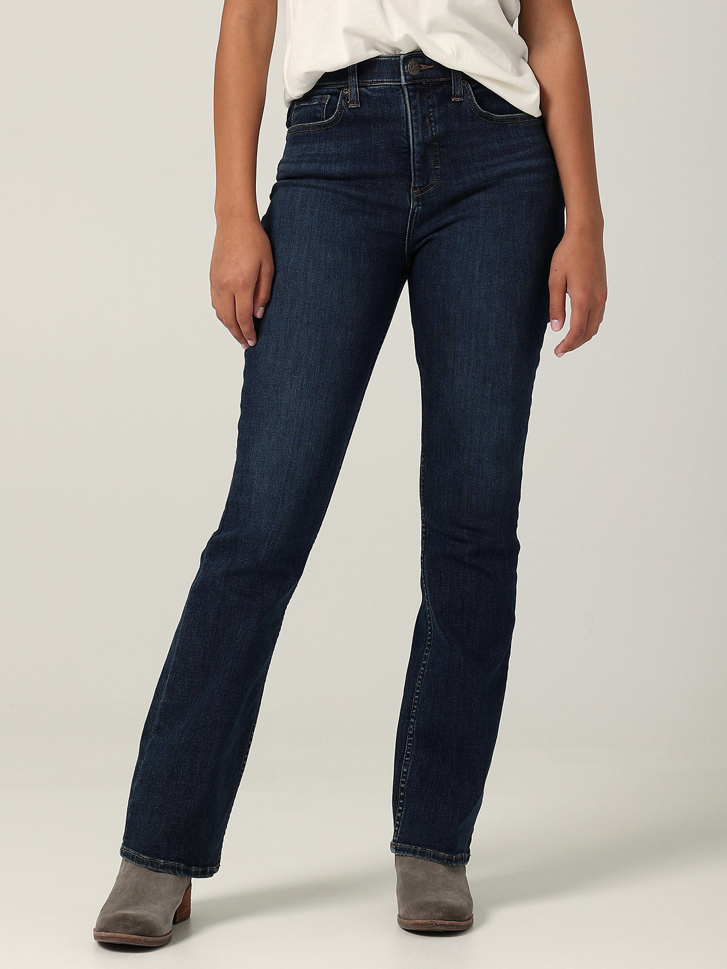 Women's Ultra Lux High Rise Bootcut Jean in Deep Springs main view