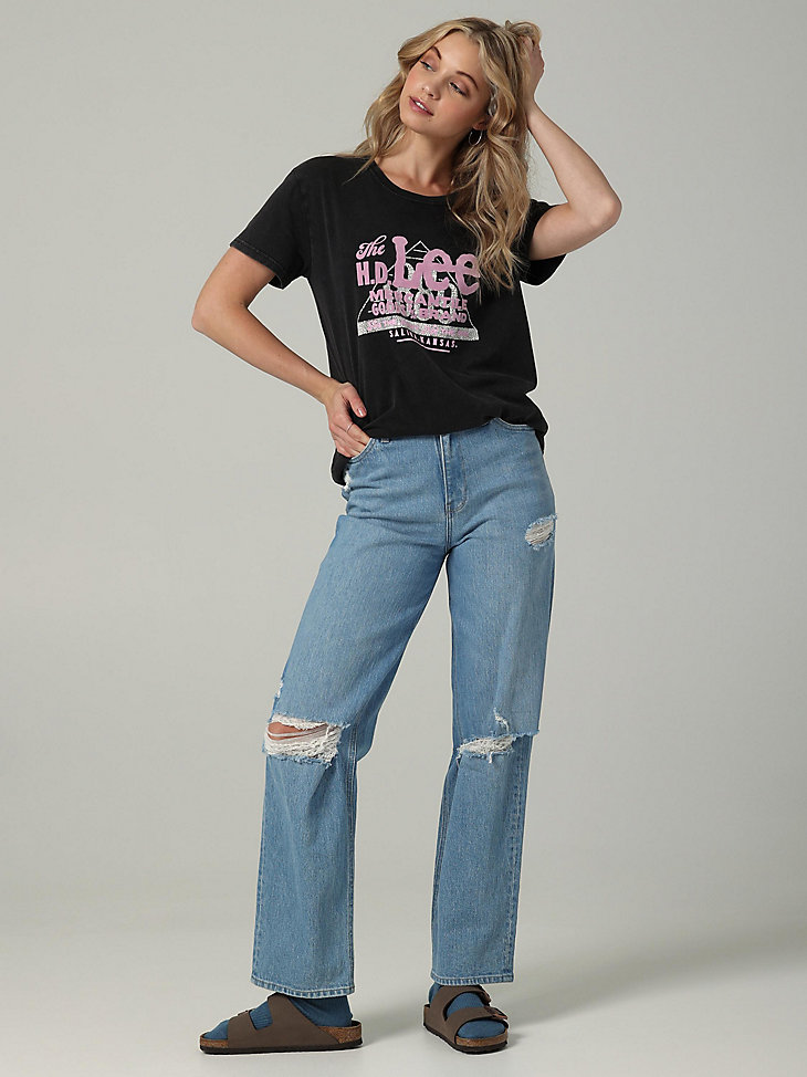 Women’s Lee European Collection High Rise Crop Wide Leg Jean in Dealer's Choice main view