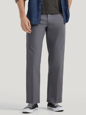 Men's Extreme Motion Flat Front Khaki Pant in Painter Grey