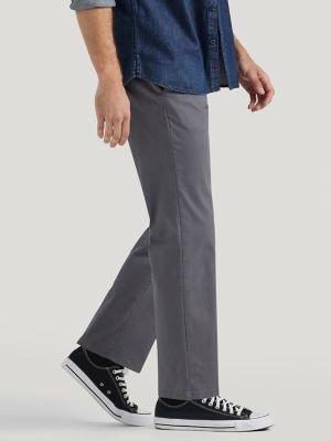 Men's Extreme Motion Flat Front Khaki Pant in Painter Grey
