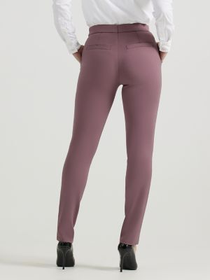 Flat-Front Skinny Trousers with Side Zipper