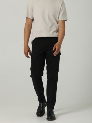 Loose Fit 5-pocket twill trousers - Black - Men