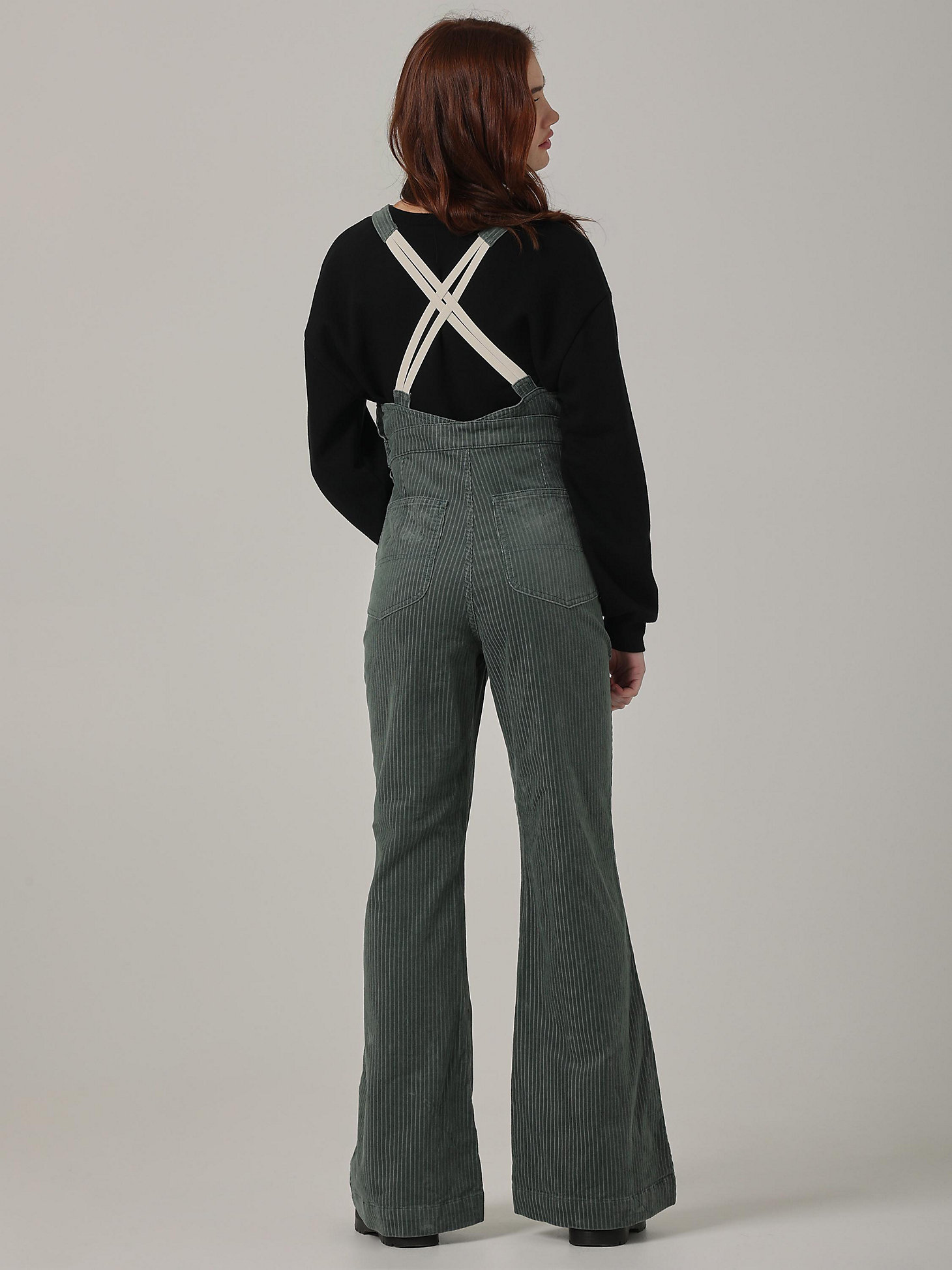 Women's Lee European Collection Factory Flare Overall in Fort Green alternative view 1