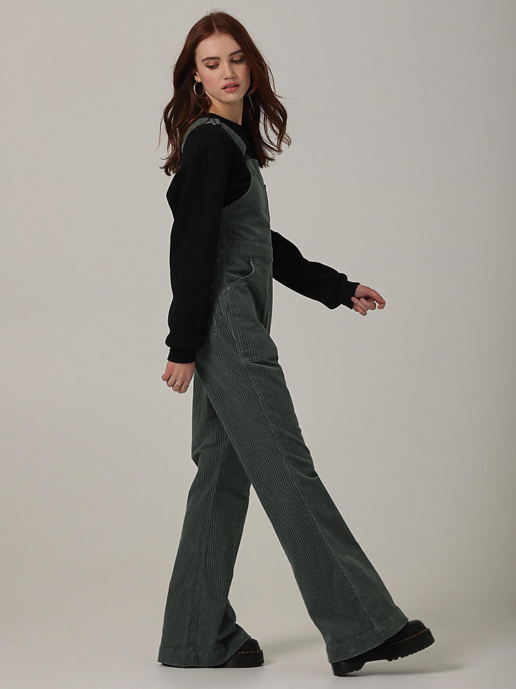 Women's Lee European Collection Factory Flare Overall in Fort Green alternative view 2