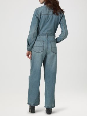 Women's Vintage Modern Workwear Union-Alls® in Written Blue