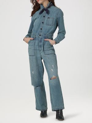 Women's Workwear Union-Alls™ in Written Blue