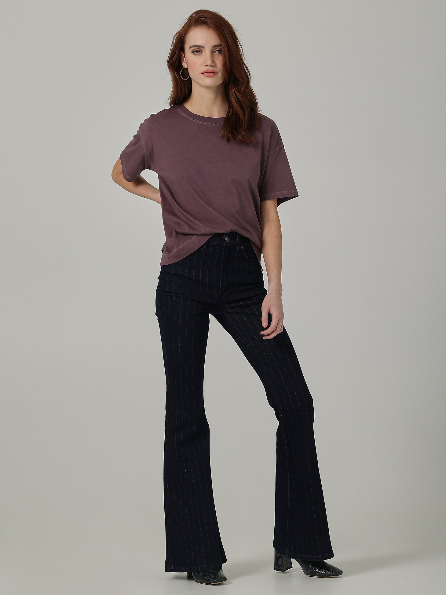 Women's Vintage Modern High Rise Flare Jean  in Rinse main view