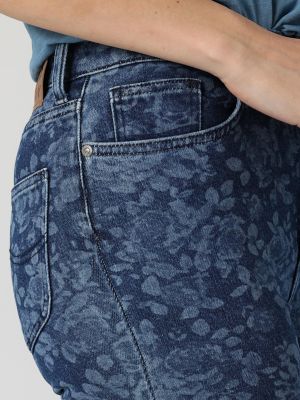 Women's Vintage Modern High Rise Flare Jean  in Floral Laser alternative view 4