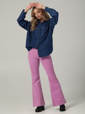 BDG Pink Corduroy Flare Pant