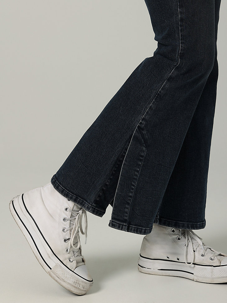 Women's Lee European Collection High Rise Split Flare Jean in Smokey Indigo alternative view 6