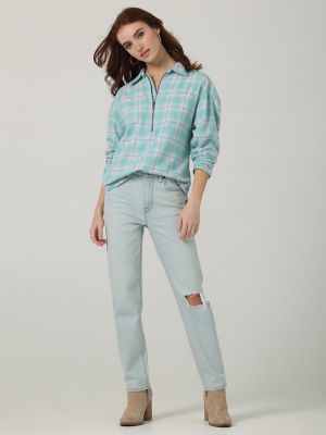 WOMENS VINTAGE MODERN HIGH RISE STRAIGHT LEG JEAN