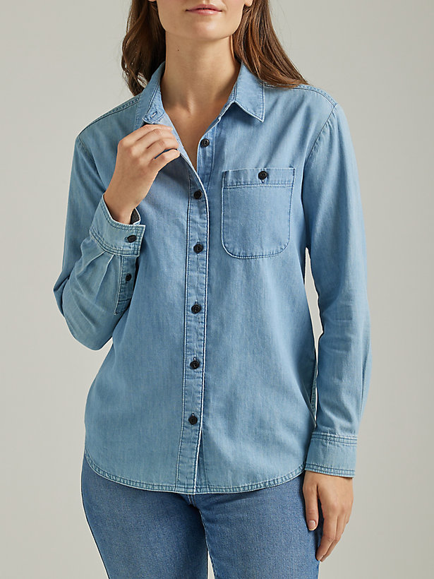 Women's All Purpose One Pocket Button Down