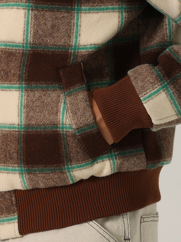 Men's Lee European Collection Wool Bomber Jacket in Light Umber alternative view 4