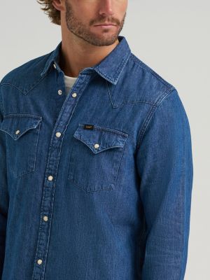 Men's Lee European Collection Regular Western Denim Button Down