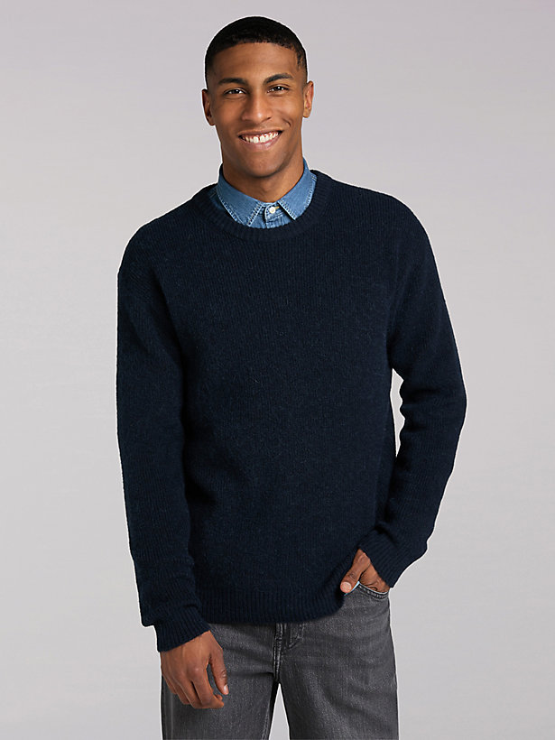 Men's Lee European Collection Ribbed Crew Neck Sweater