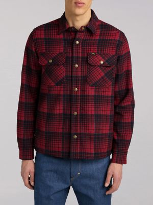 Men's Lee 101 Plaid Wool Overshirt