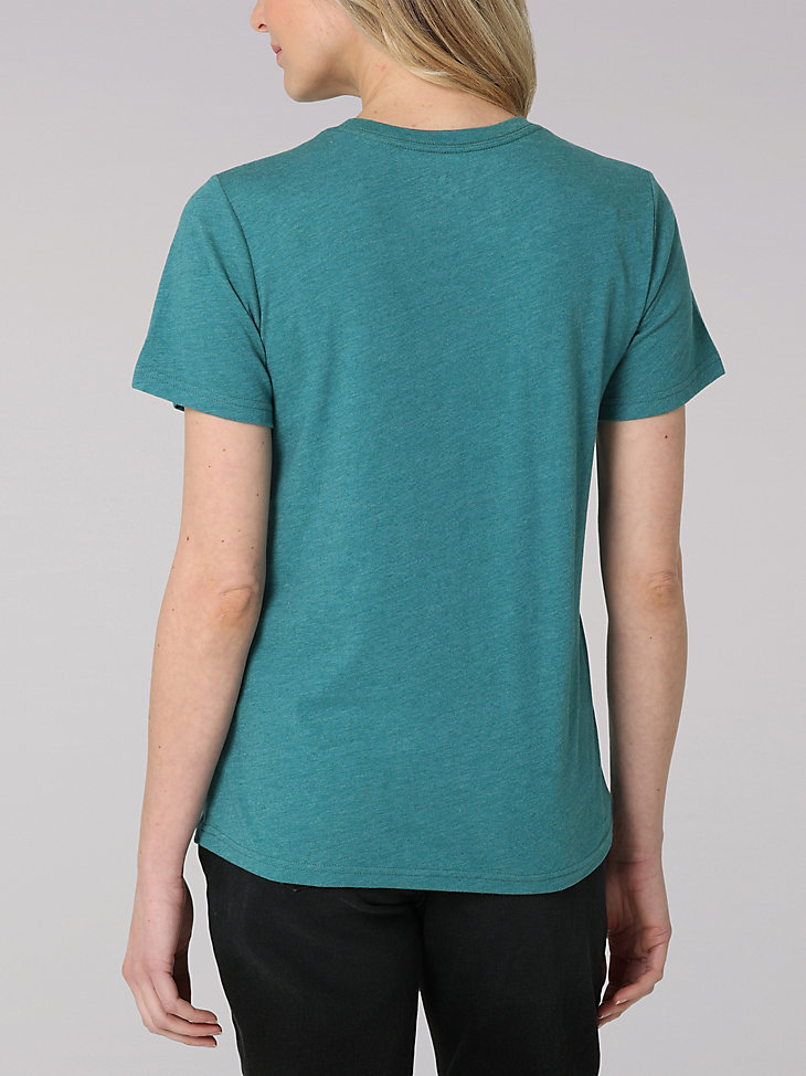 Women's Lee Be Kind Graphic Tee in Midway Teal Heather alternative view