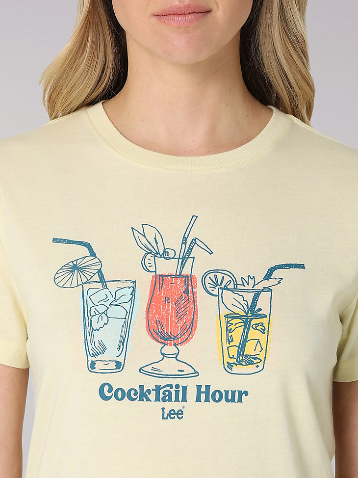 Women's Lee Cocktail Hour Graphic Tee in Sunwashed Heather alternative view 2
