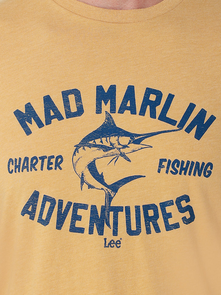 Men's Mad Marlin Graphic Tee in Pale Gold alternative view 2