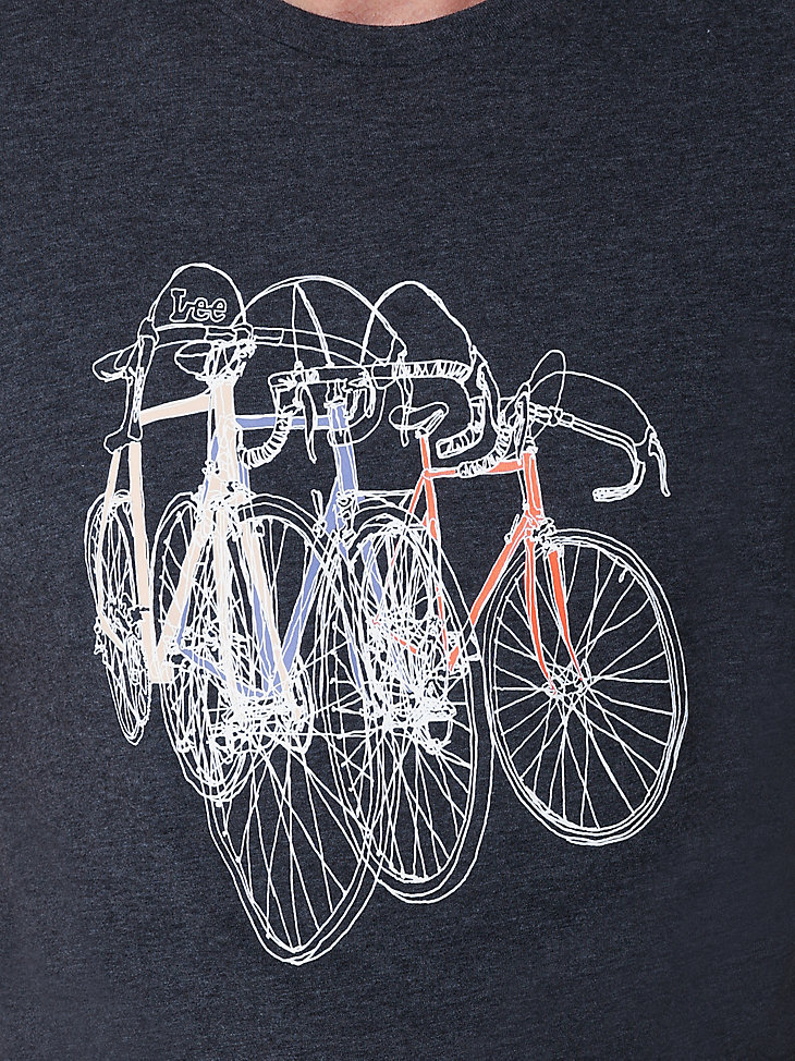 Men's Bikes Graphic Tee in Caviarheat alternative view 2