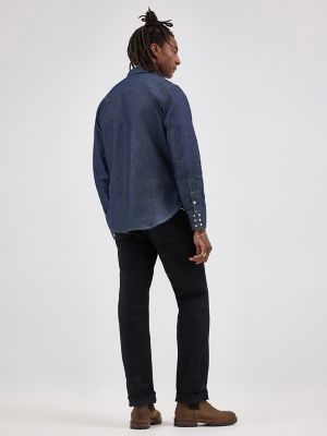 Men's Lee 101 Z Regular Fit Straight Leg Jean in Dry Black alternative view