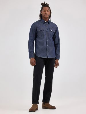 Men's Lee 101 Z Regular Fit Straight Leg Jean in Dry Black alternative view 3