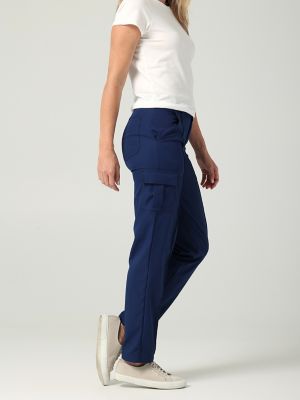 Women's Ultra Lux with Flex-to-Go Seamed Cargo Straight Leg Pant in Thunder
