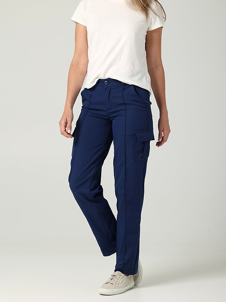 Women's Ultra Lux with Flex-to-Go Seamed Cargo Straight Leg Pant in Thunder main view