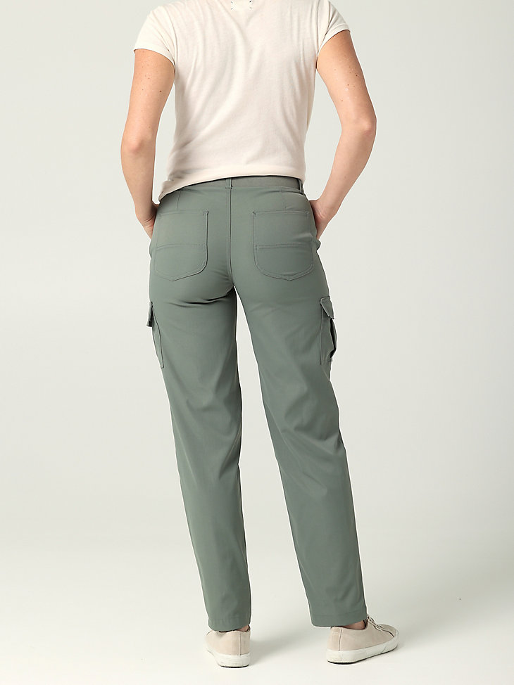 Women's Flex-to-Go Seamed Cargo Straight Leg Pant in Fort Green alternative view