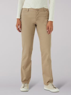 Wrinkle Free Relaxed Fit Straight Leg Pant:Flax:6:SP main view