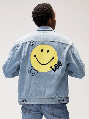 MEN'S LEE® X SMILEY® SMILEY DENIM JACKET IN MID LIGHT SHADE