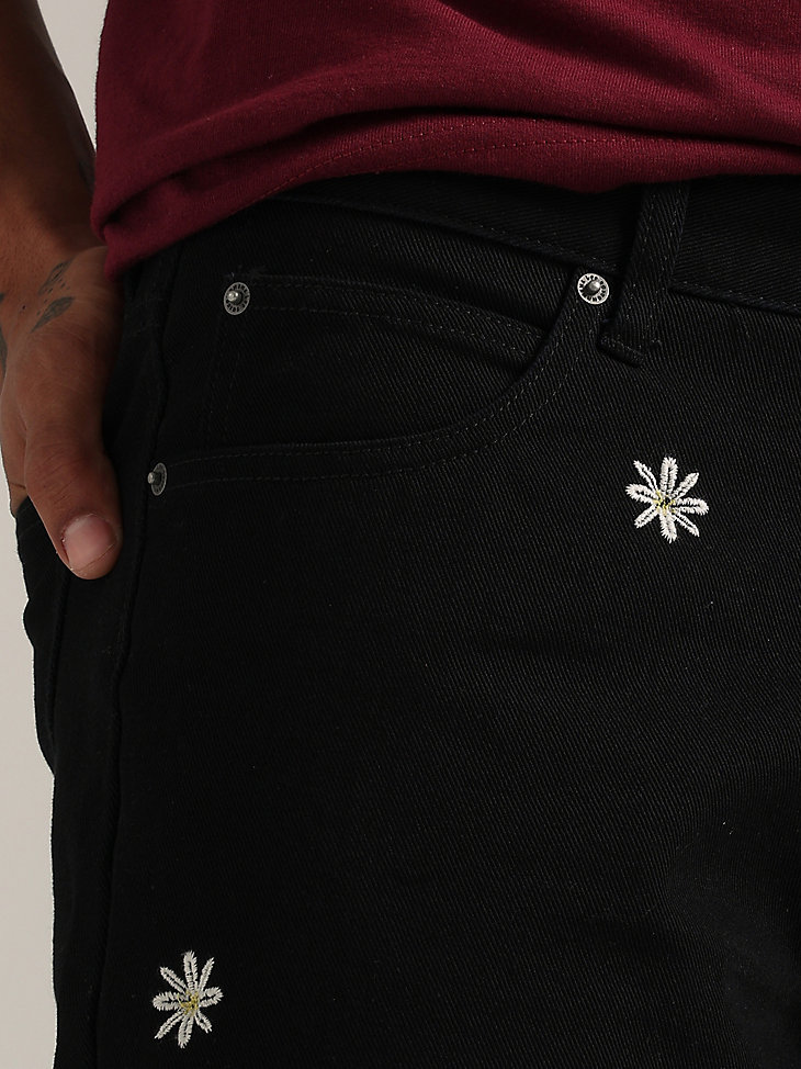 Men's Lee® x The Hundreds® Flower Embroidered Relaxed Fit Jean in Black alternative view 4
