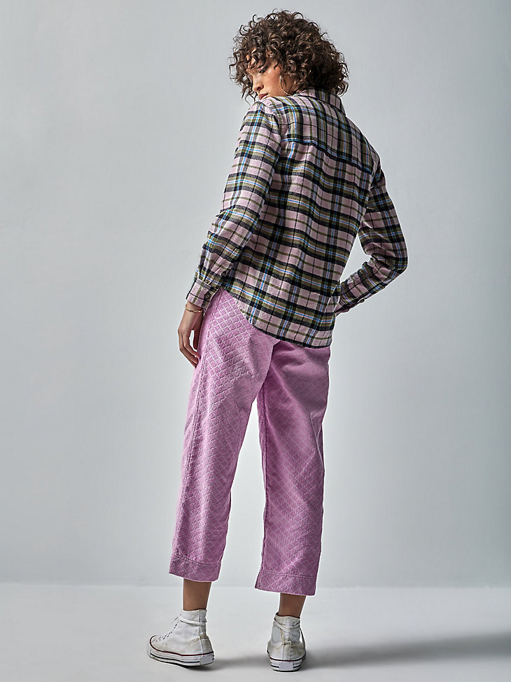 Women's Lee® x The Brooklyn Circus® Plaid Overshirt in Soft Misty Plaid alternative view