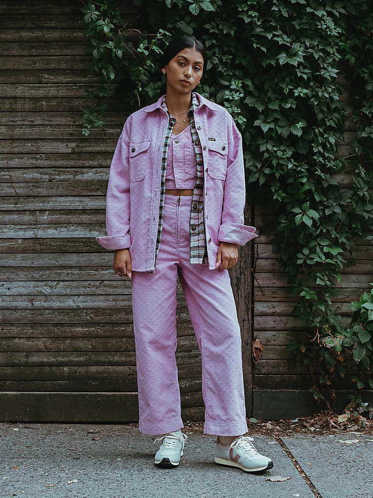 Women's Lee® x The Brooklyn Circus® Whizit Zip Corduroy Pant in Sugar Lilac alternative view
