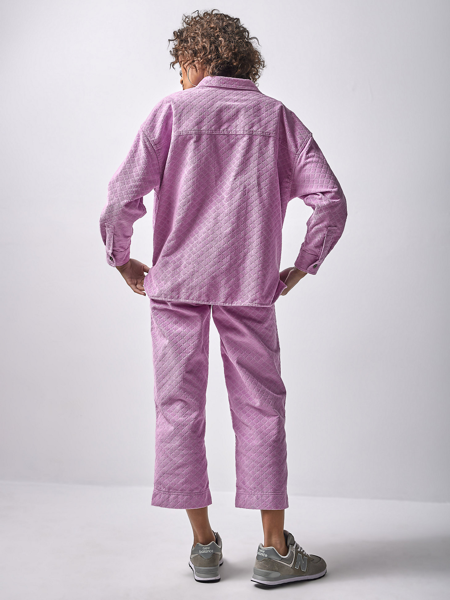 Women's Lee® x The Brooklyn Circus® Corduroy Overshirt in Sugar Lilac alternative view 1