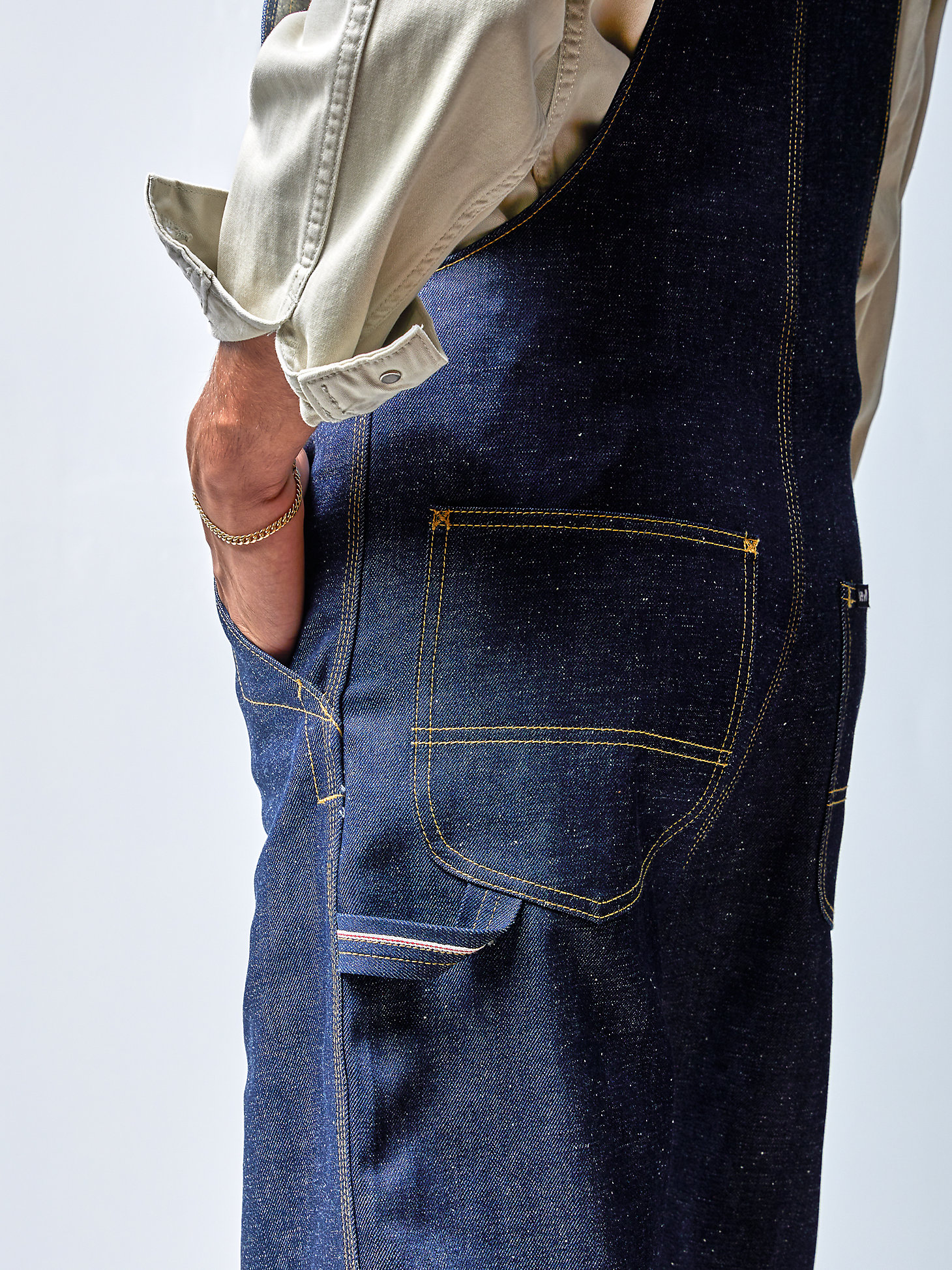 Men's Lee® x The Brooklyn Circus® Whizit Zip Overall in Indigo Selvedge alternative view 5