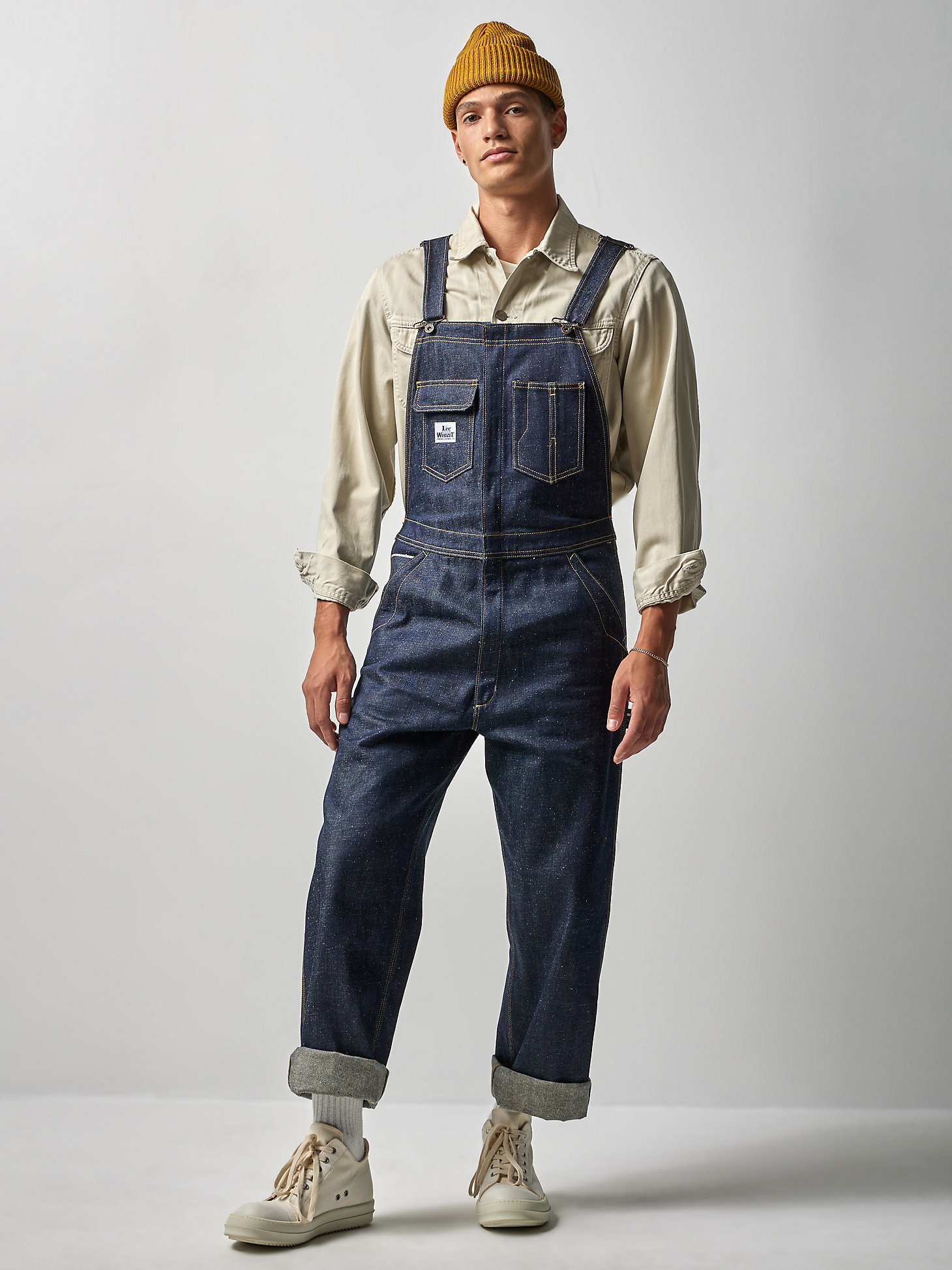 Men's Lee® x The Brooklyn Circus® Whizit Zip Overall in Indigo Selvedge main view