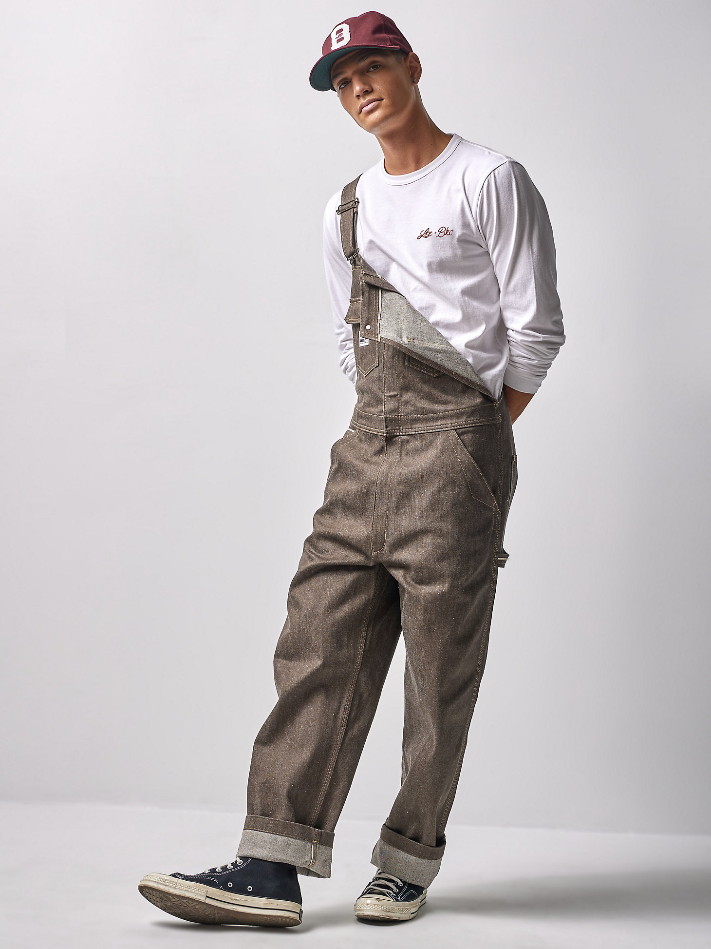 Men's Lee® x The Brooklyn Circus® Whizit Zip Overall in Brown Selvedge alternative view 2