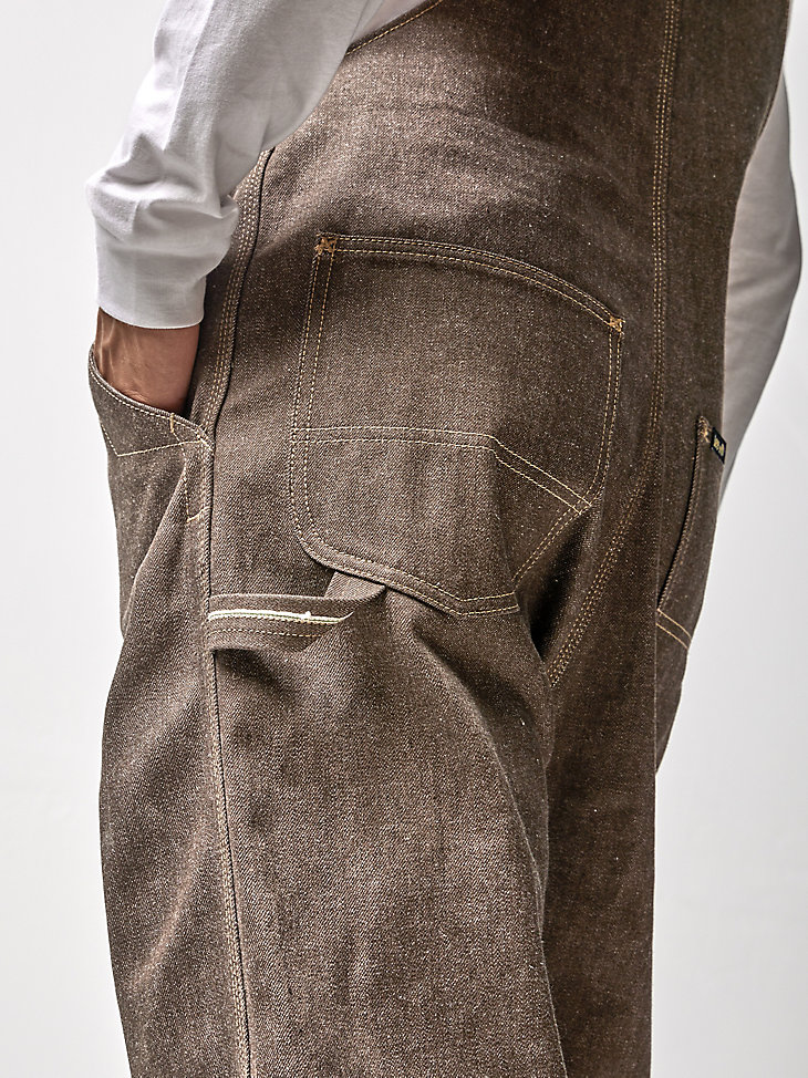Men's Lee® x The Brooklyn Circus® Whizit Zip Overall in Brown Selvedge alternative view 7