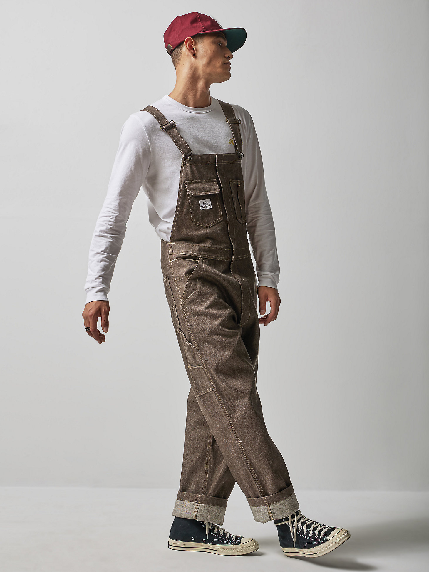 Men's Lee® x The Brooklyn Circus® Whizit Zip Overall in Brown Selvedge alternative view 8