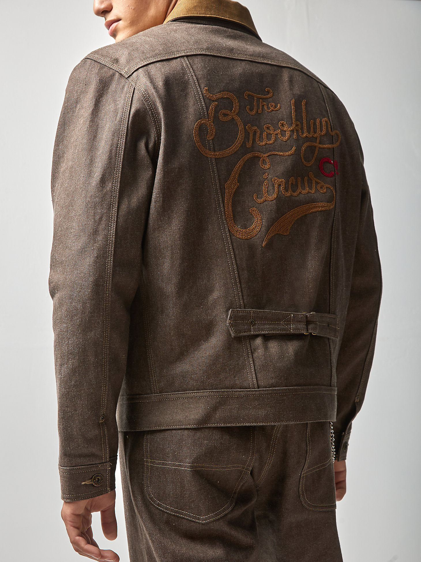 Men's Lee® x The Brooklyn Circus® 1930's Cowboy Jacket in Brown Selvedge alternative view 2