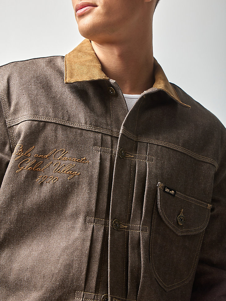 Men's Lee® x The Brooklyn Circus® 1930's Cowboy Jacket in Brown Selvedge alternative view 4