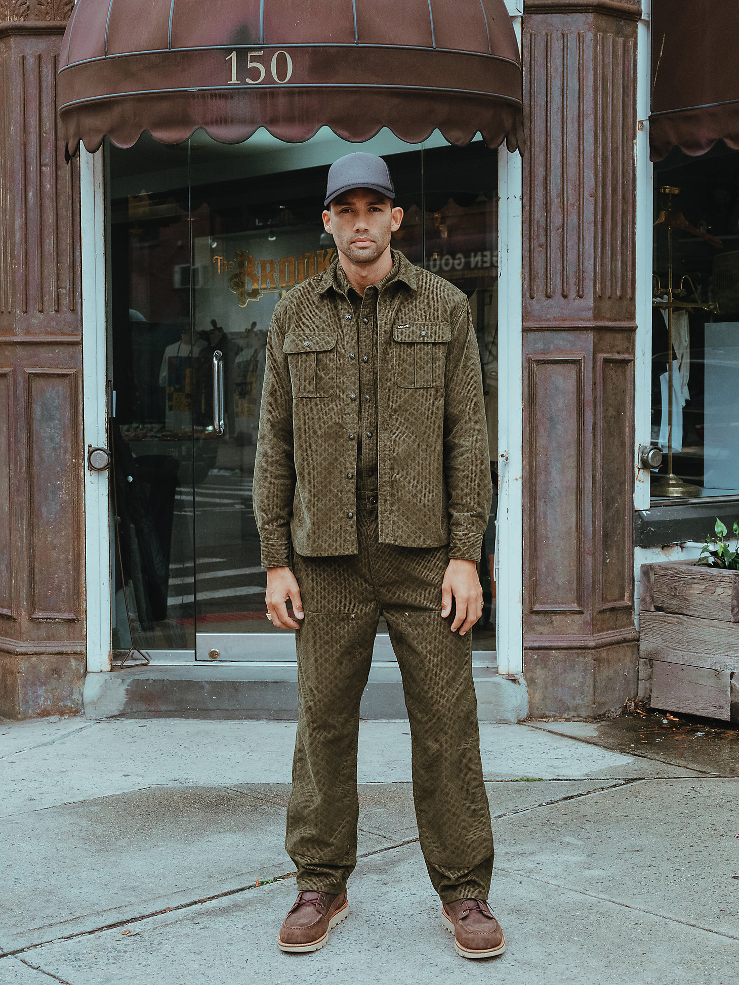 Men's Lee® x The Brooklyn Circus® Working West Corduroy Button Down Shirt in Kale alternative view 5