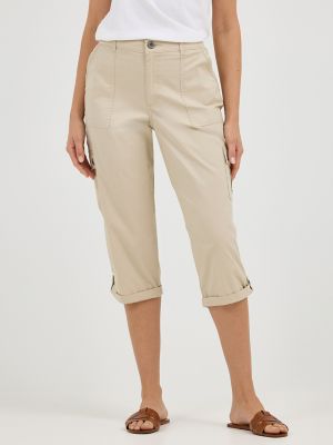 Women's Ultra Lux with Flex-to-Go Relaxed Cargo Capri in Pioneer Beige alternative view