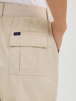 Women's Ultra Lux with Flex-to-Go Relaxed Cargo Capri in Pioneer Beige alternative view 4