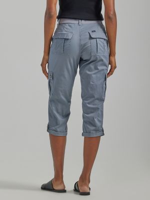 Women's Ultra Lux with Flex-to-Go Relaxed Cargo Capri in Tech Grey alternative view