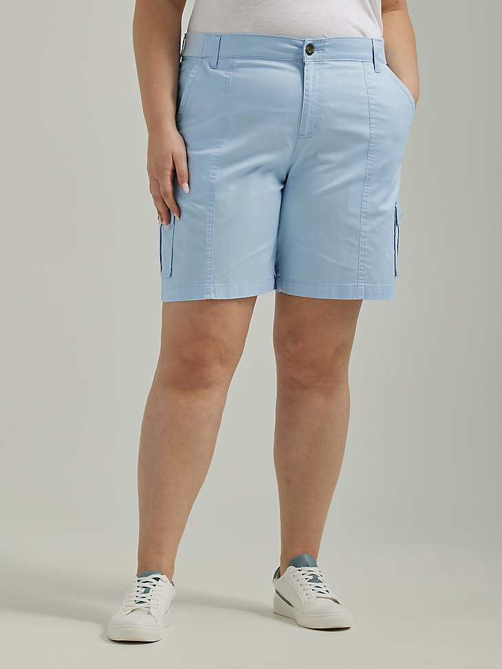 Women's Ultra Lux with Flex-to-Go Relaxed Cargo Bermuda (Plus) in Blue Sky main view