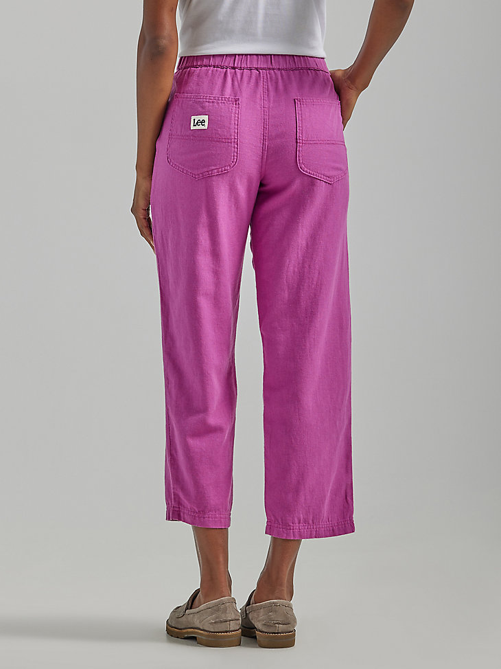 Women's Ultra Lux Pull-On Crop Pant in Grape Stain alternative view