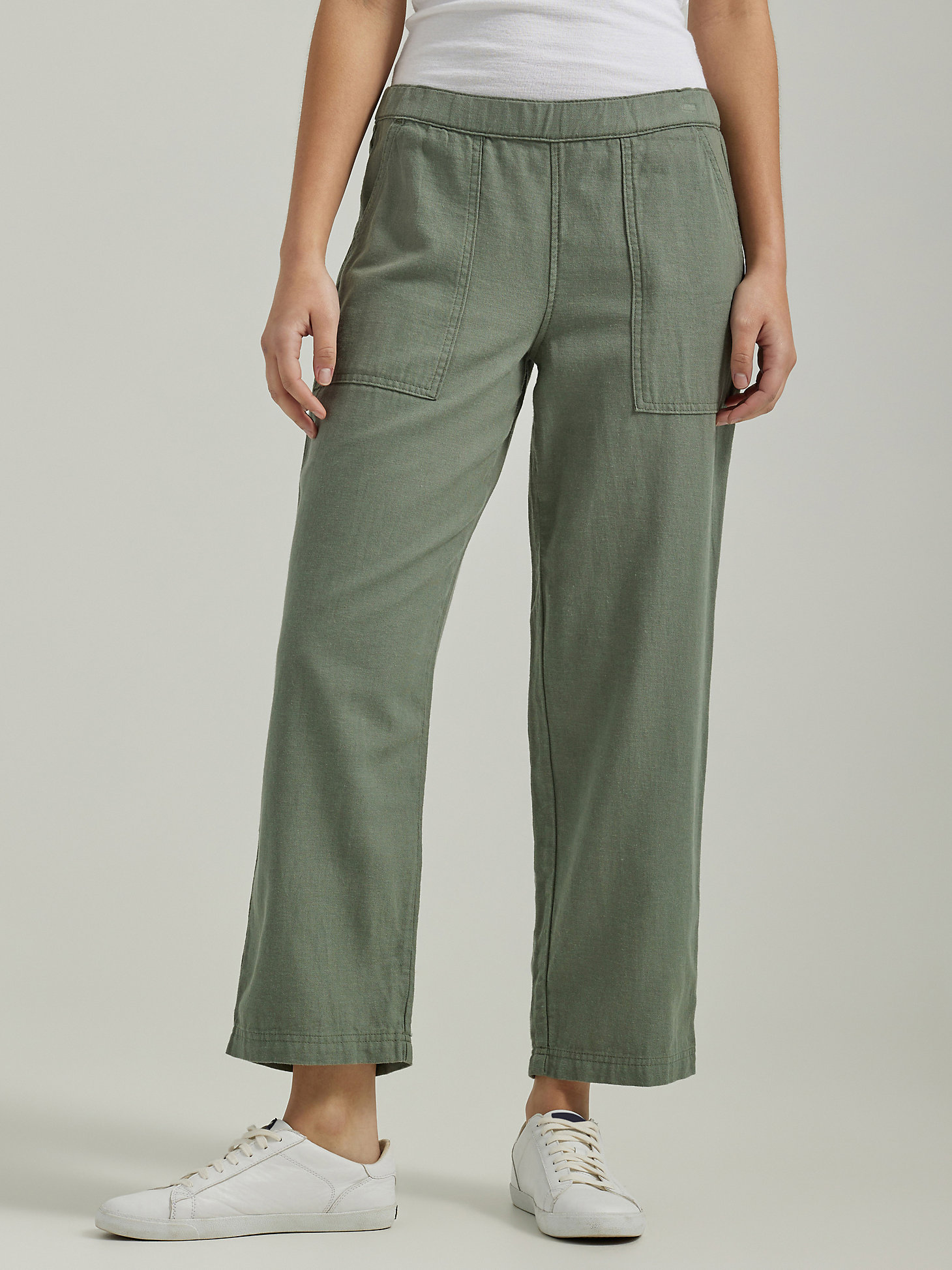 Women's Ultra Lux Pull-On Crop Pant in Fort Green main view